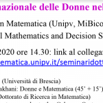 May 12 - Giornata Internazionale delle Donne nella Matematica